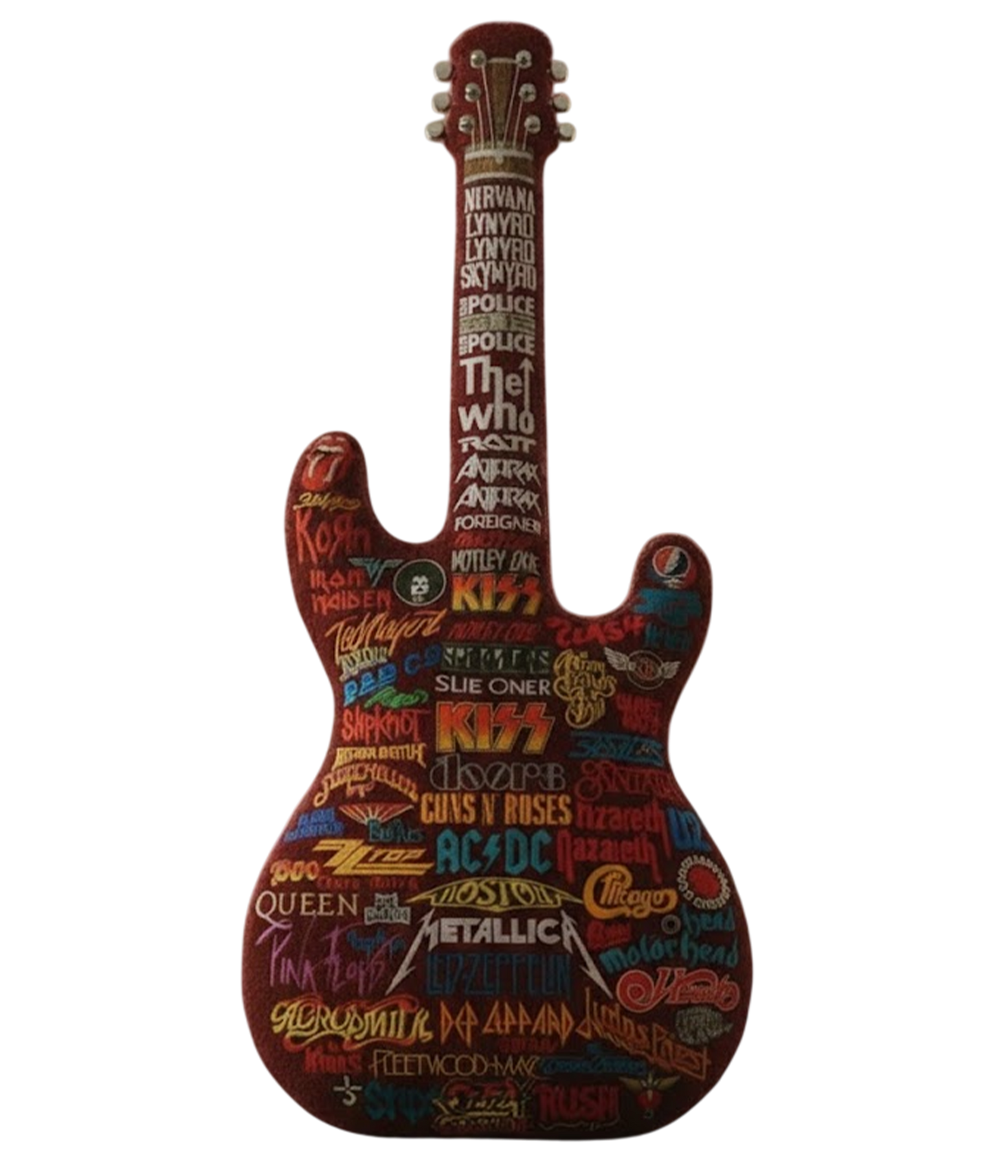 Guitar Rock Custom Shaped Pillow