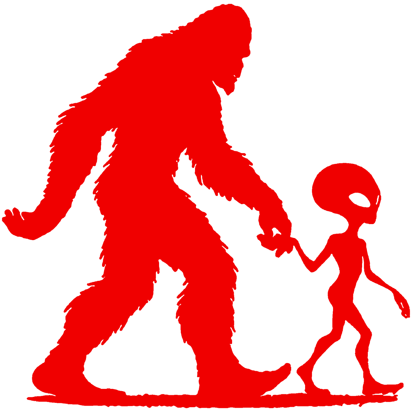 Bigfoot and Alien Stickers
