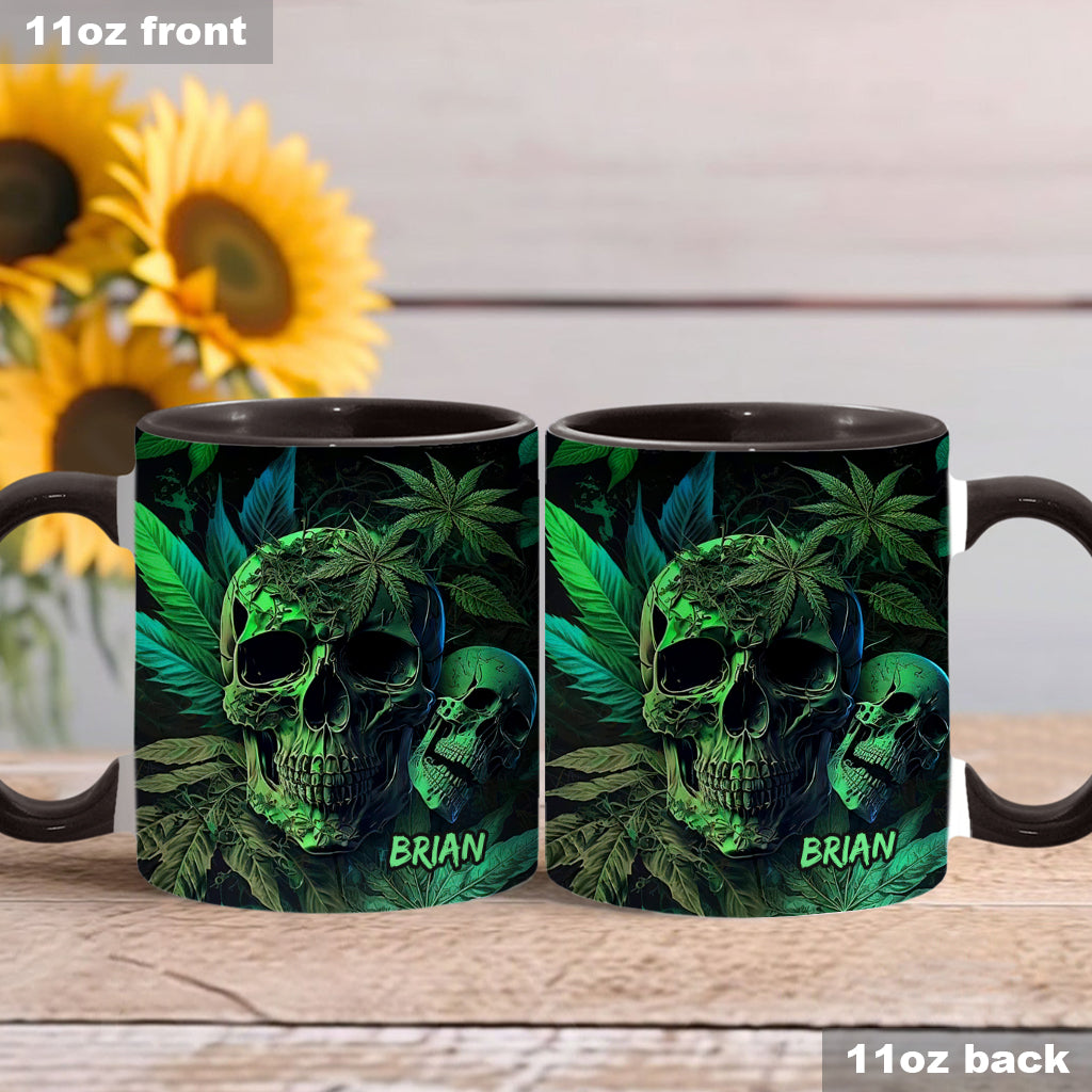 Cannabis Skull - Personalized Weed Accent Mug