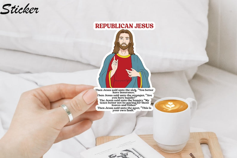 Republican Jesus Sticker