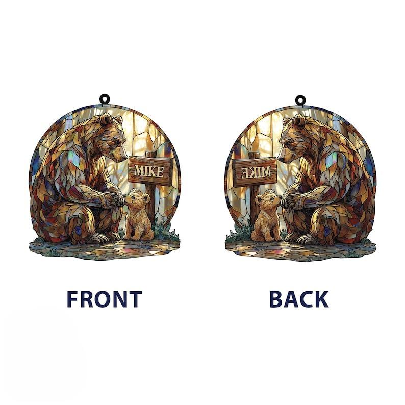 Baby Bear Personalized Stained Glass Suncatcher