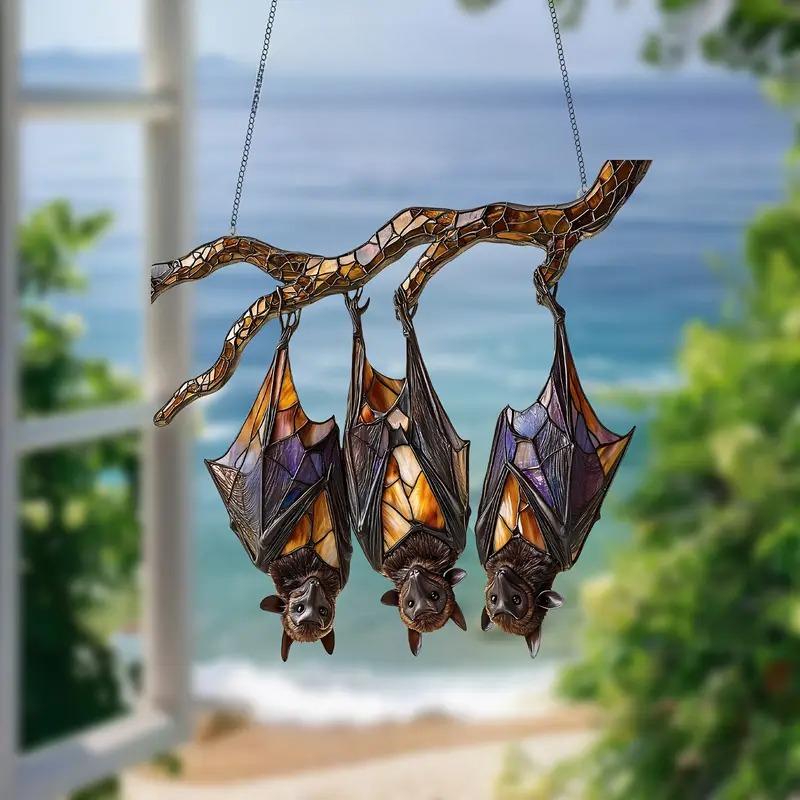 Bat Hanging Acrylic Window - Personalized Acrylic Window