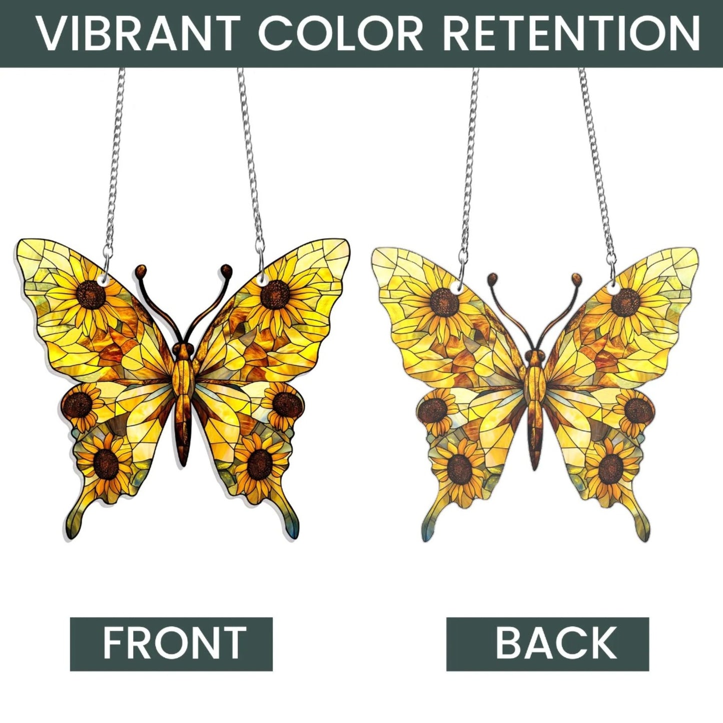 Butterfly Memorial Acrylic Window, Acrylic Window Hanging