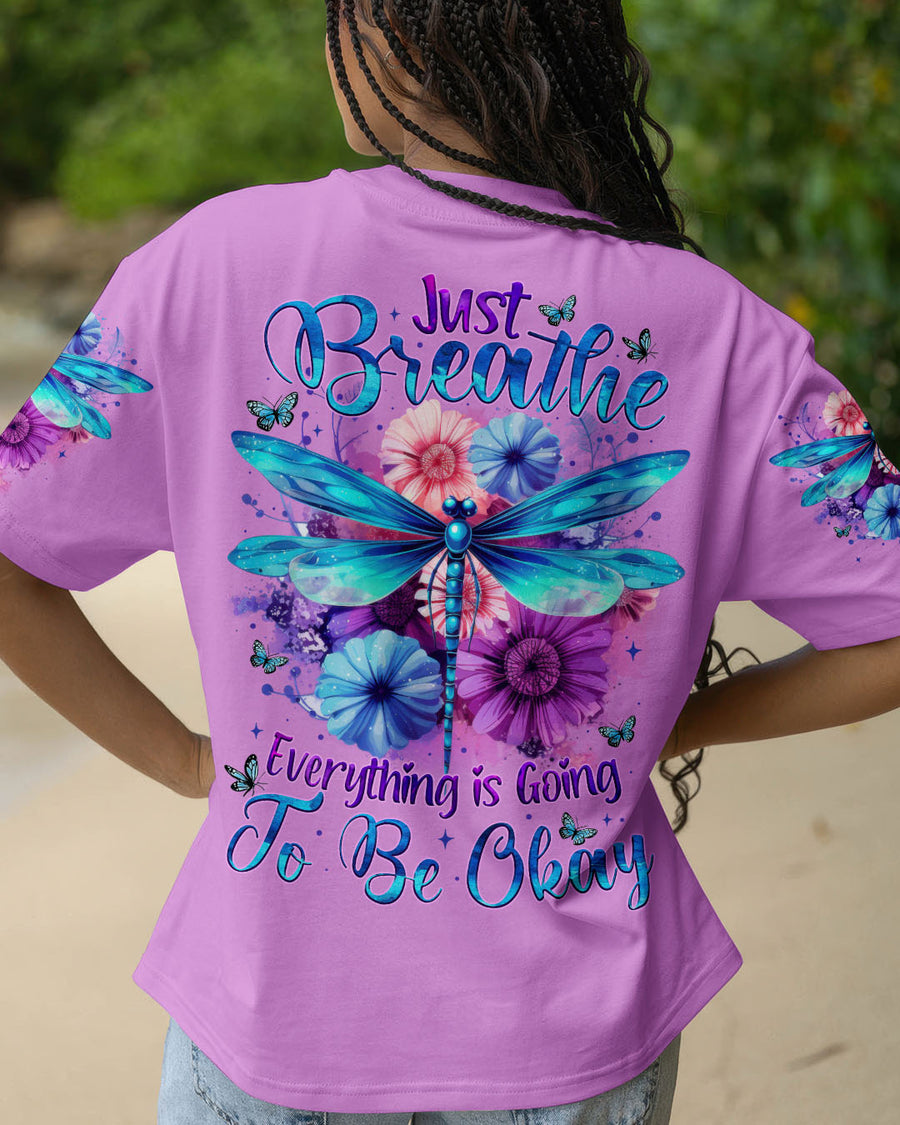 JUST BREATHE DRAGONFLY ALL OVER PRINT