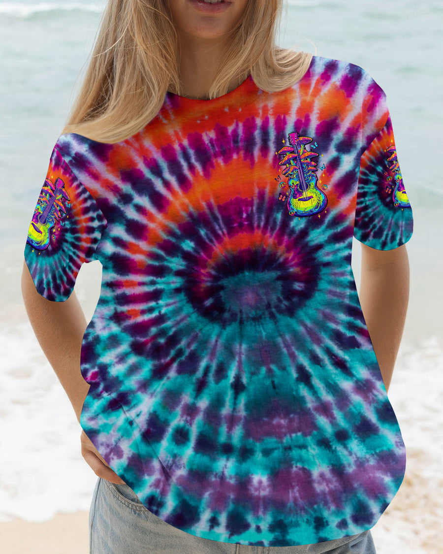 EAT MUSHROOMS SEE THE UNIVERSE GUITAR TIE DYE ALL OVER PRINT