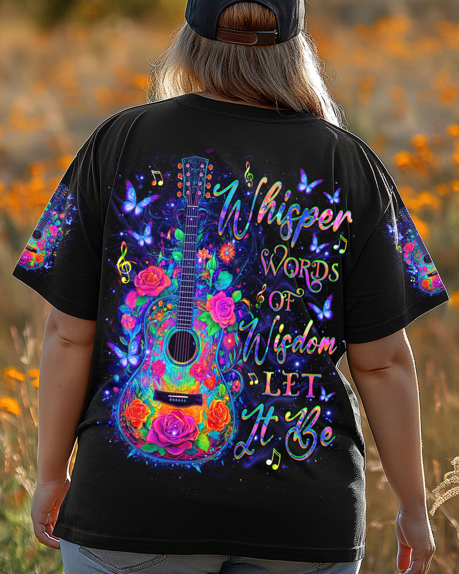 WHISPER WORDS OF WISDOM LET IT BE GUITAR ALL OVER PRINT