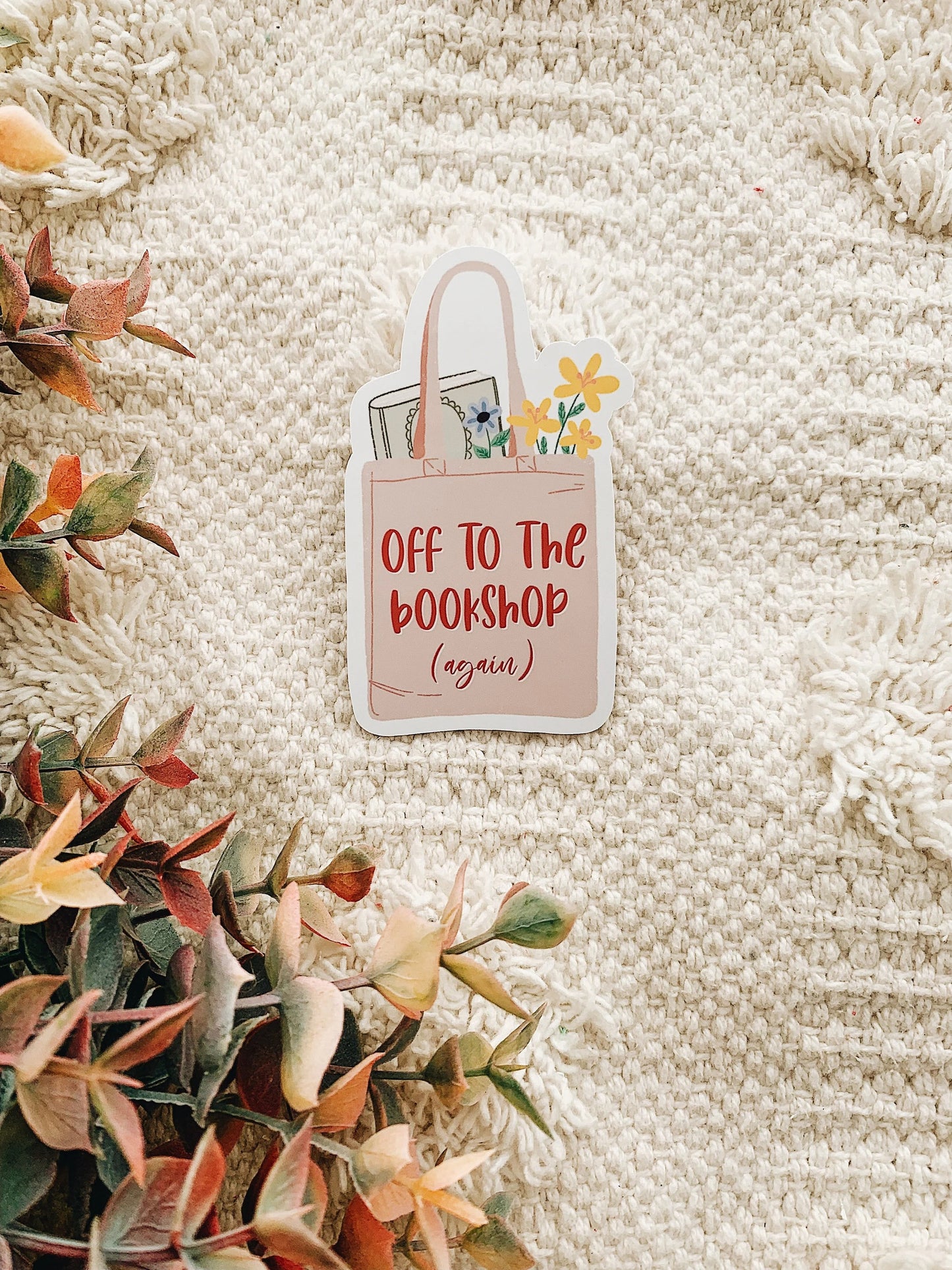 Off to the Bookshop Sticker Decal