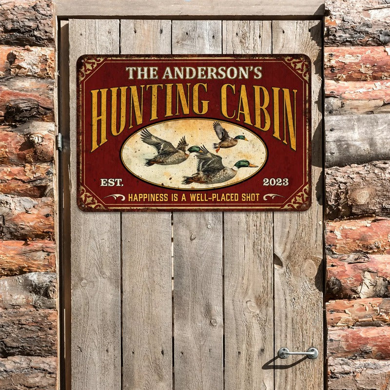 Custom Duck Hunting Lodge Metal Signs - Personalized Metal Sign