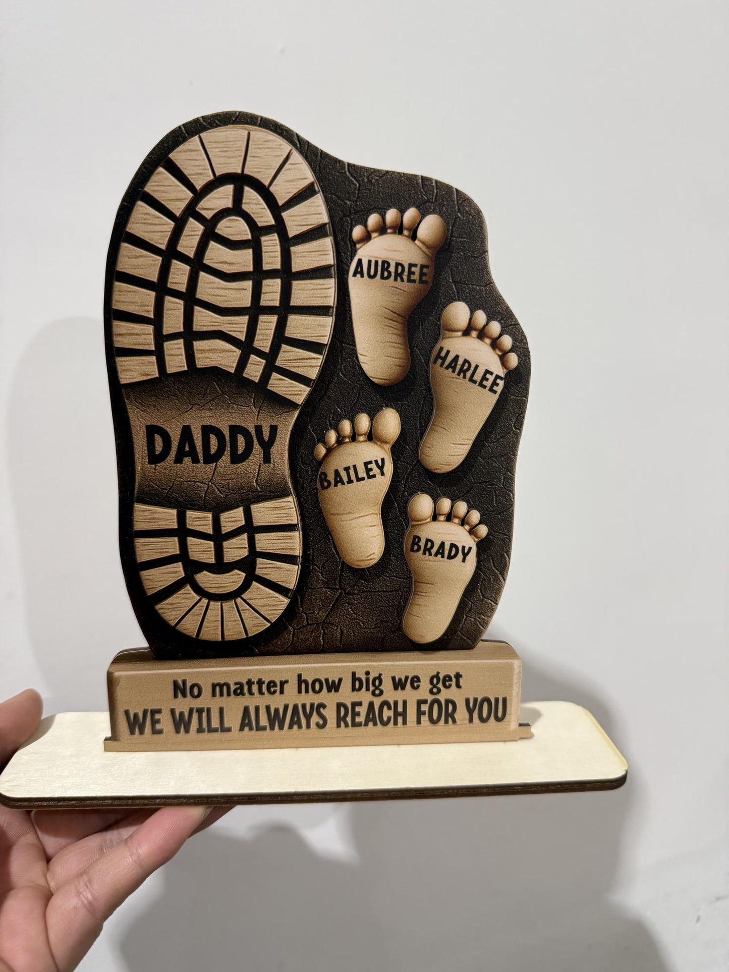 Your Footsteps Led Our Way - Family Personalized Custom Shaped Wood Standee