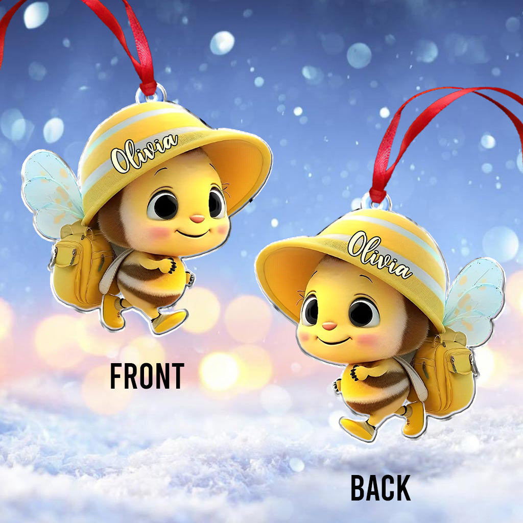 Cute Baby Bee - Personalized Bee Custom Shaped Ornament