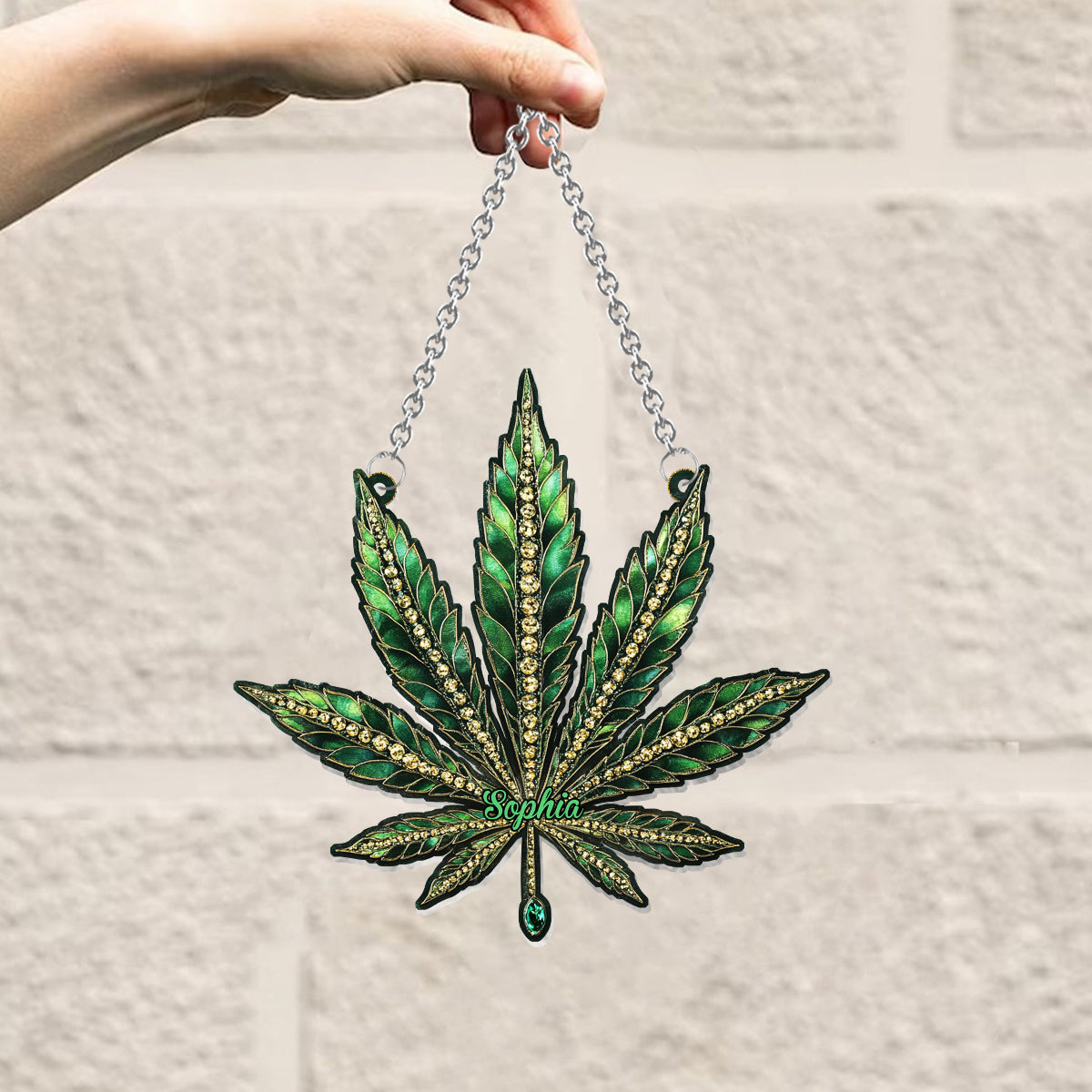 Beautiful Canabis - Personalized Weed Window Hanging Suncatcher