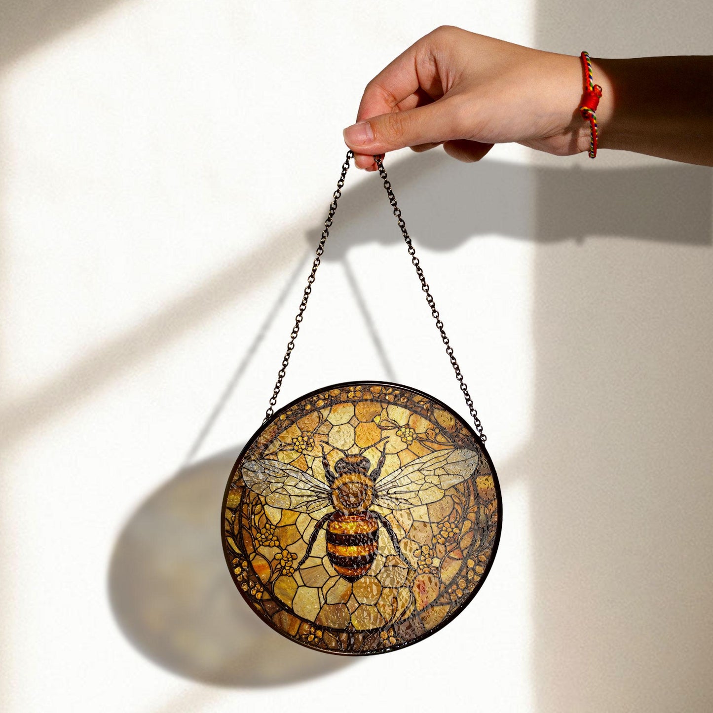 Bee Stain Glass - Window Hanging Suncatcher
