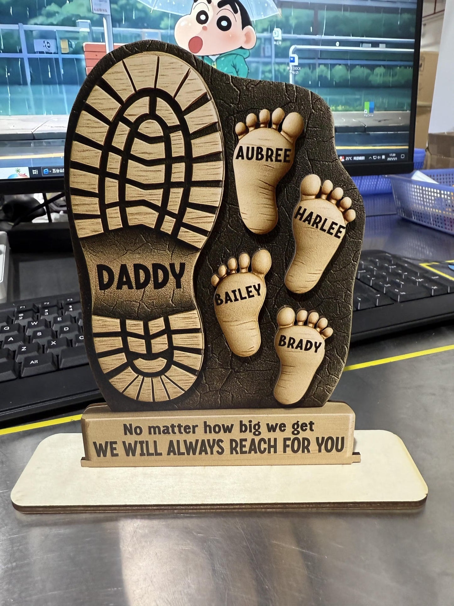 Your Footsteps Led Our Way - Family Personalized Custom Shaped Wood Standee