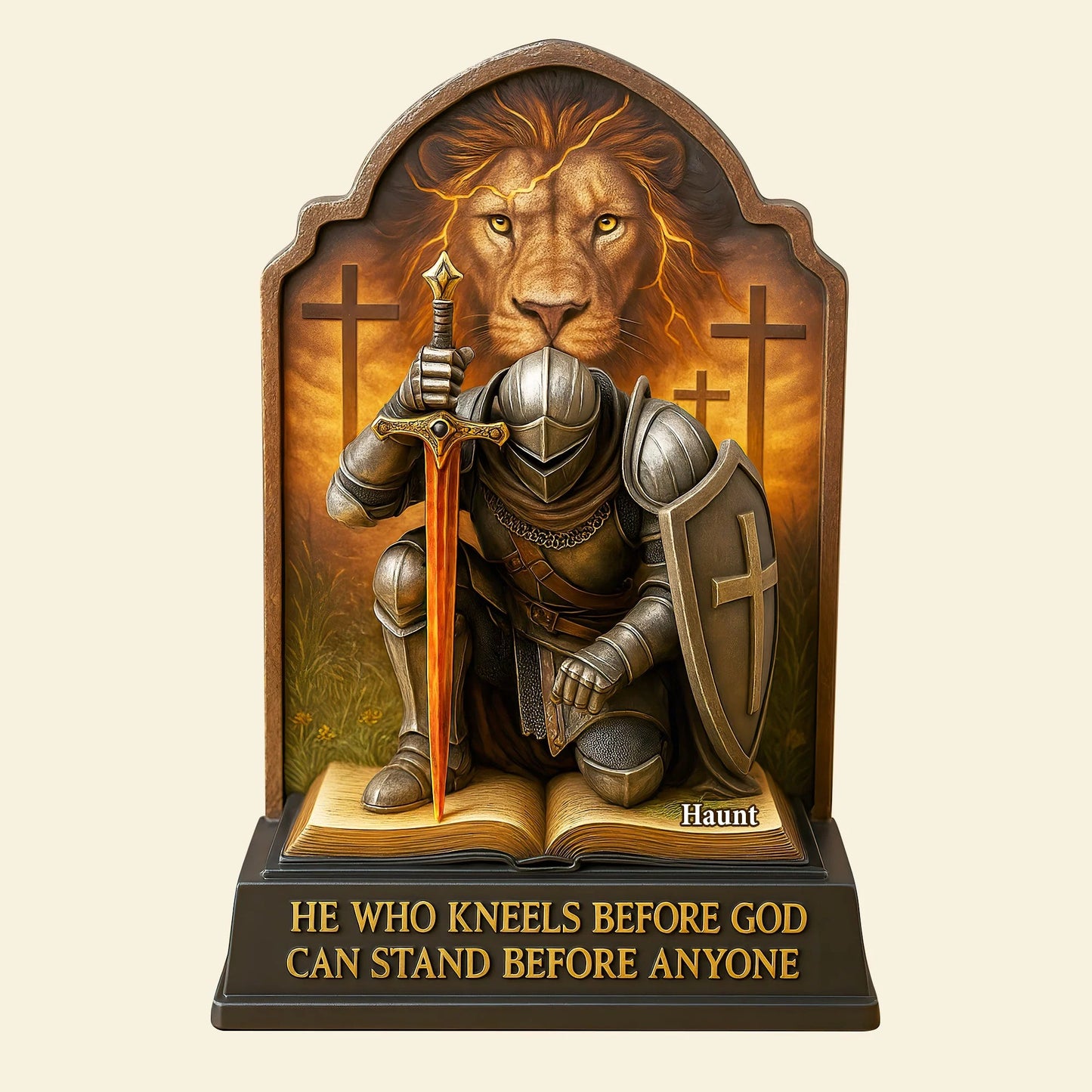 The Man Kneels Before God Acrylic Plaque - Personalized Gifts For Jesus
