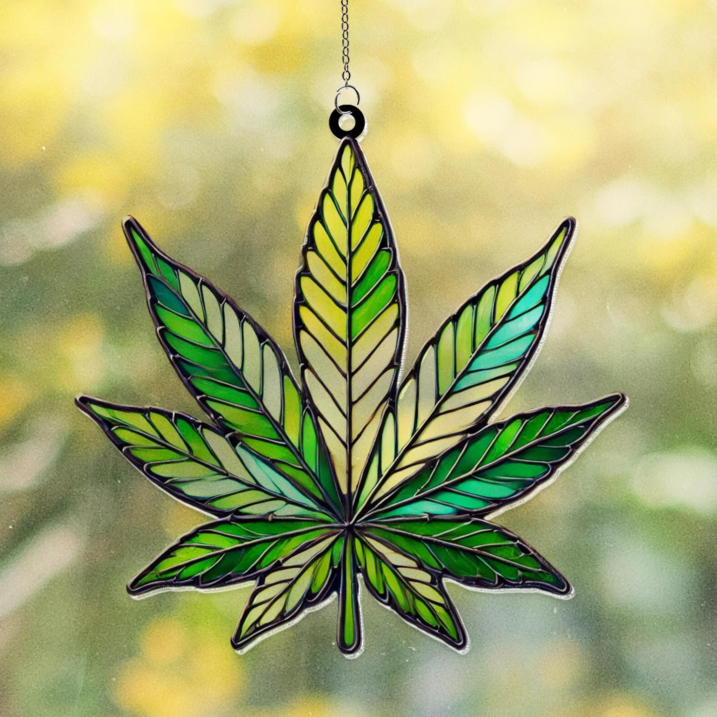 Weed Leaf Acrylic Window, Suncatcher