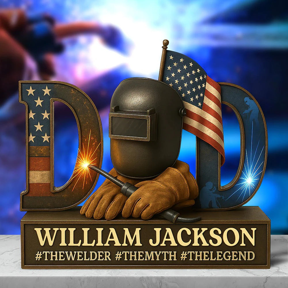 American Welder Acrylic Plaque - Personalized Gifts For Dad