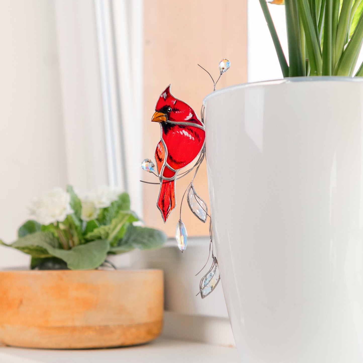 Cardinal Acrylic Window Hangings Decor