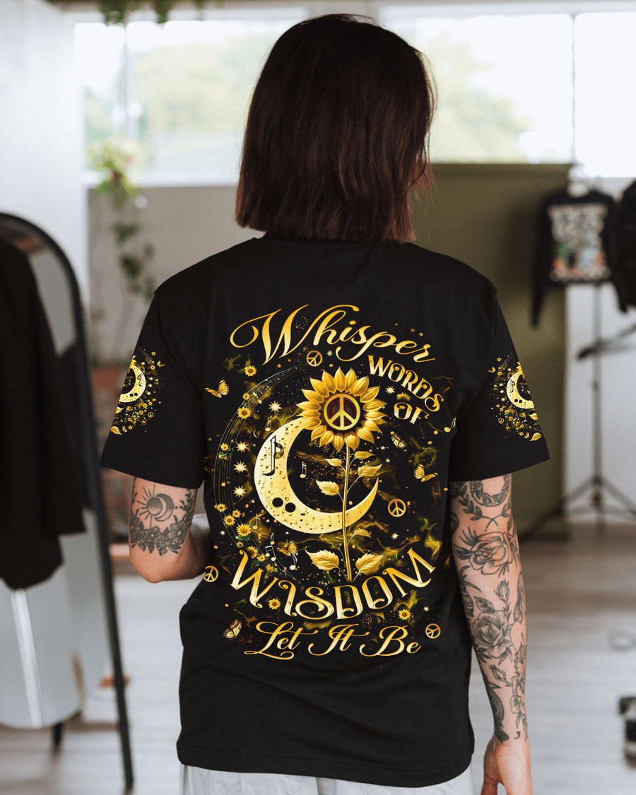 WHISPER WORDS OF WISDOM LET IT BE SUNFLOWER ALL OVER PRINT