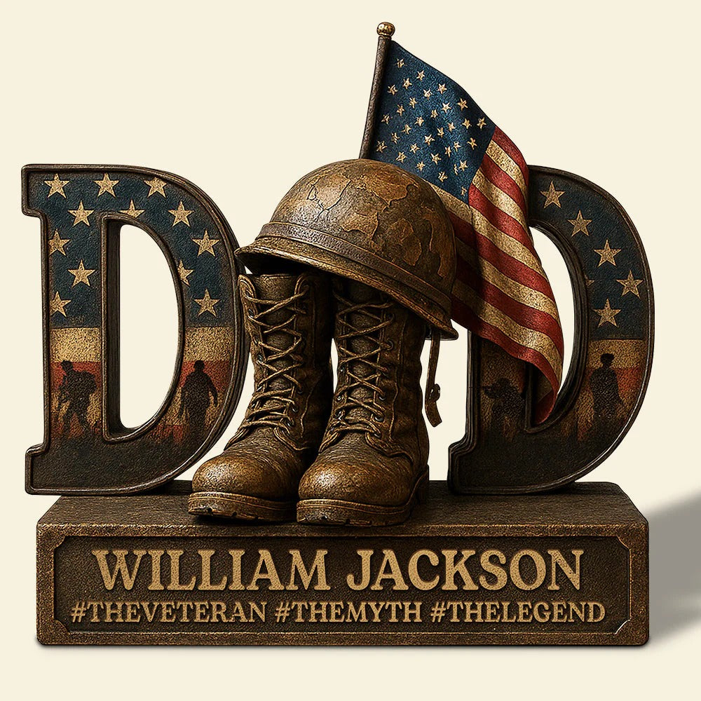 Veteran Dad Acrylic Plaque - Personalized Gifts For Dad