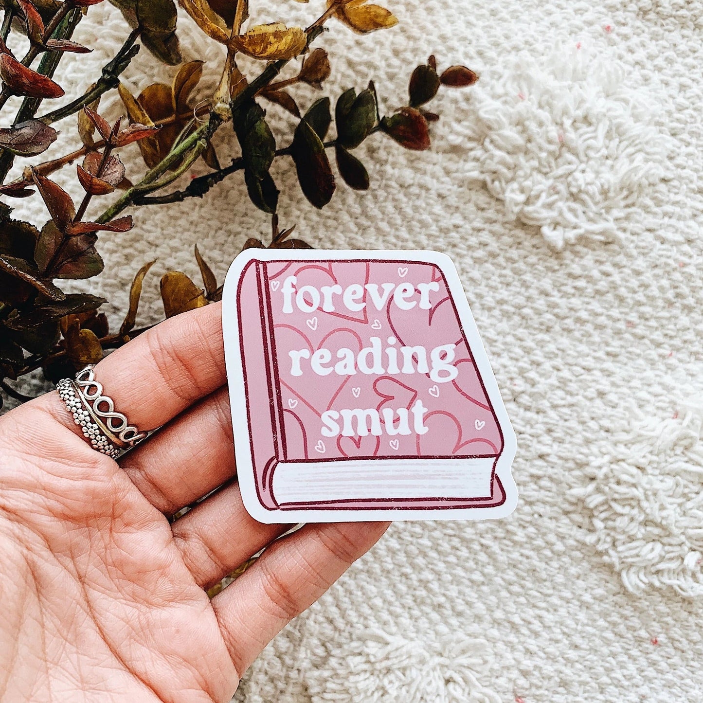 Forever Reading Romance BookSticker Decal