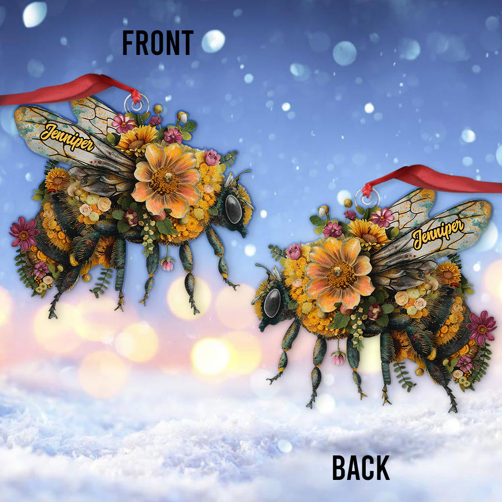 Love Bees - Personalized Bee Custom Shaped Ornament