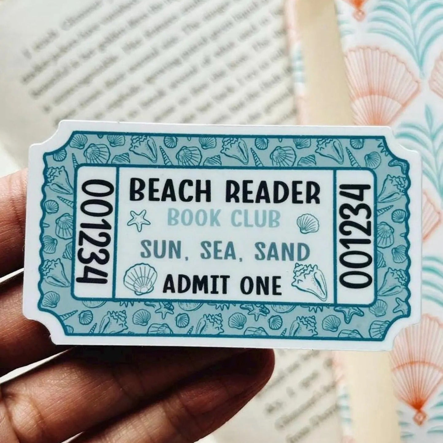 Beach Reader Book Club Coupon Sticker Decal