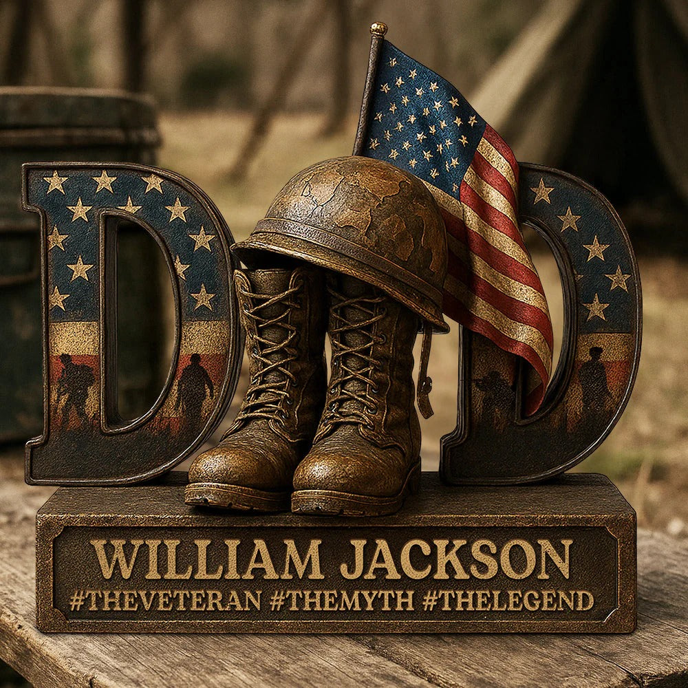 Veteran Dad Acrylic Plaque - Personalized Gifts For Dad
