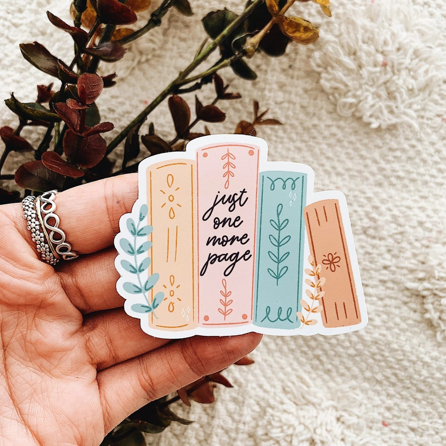 Just One More Page Sticker Decal