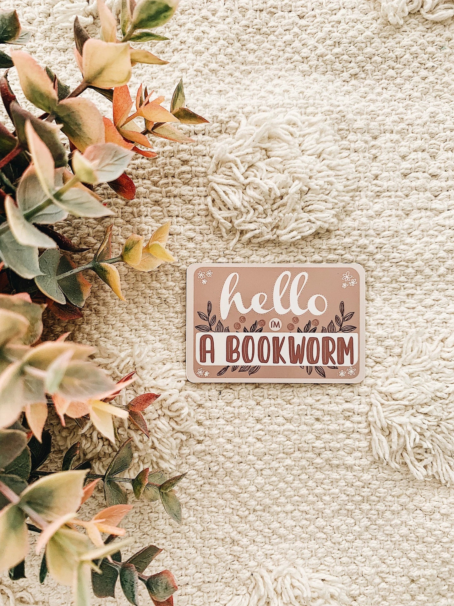 Hello I'm a Bookworm Sticker Decal