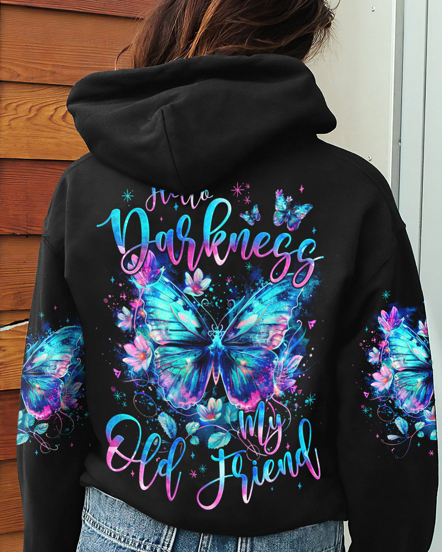 HELLO DARKNESS MY OLD FRIEND BUTTERFLY ALL OVER PRINT