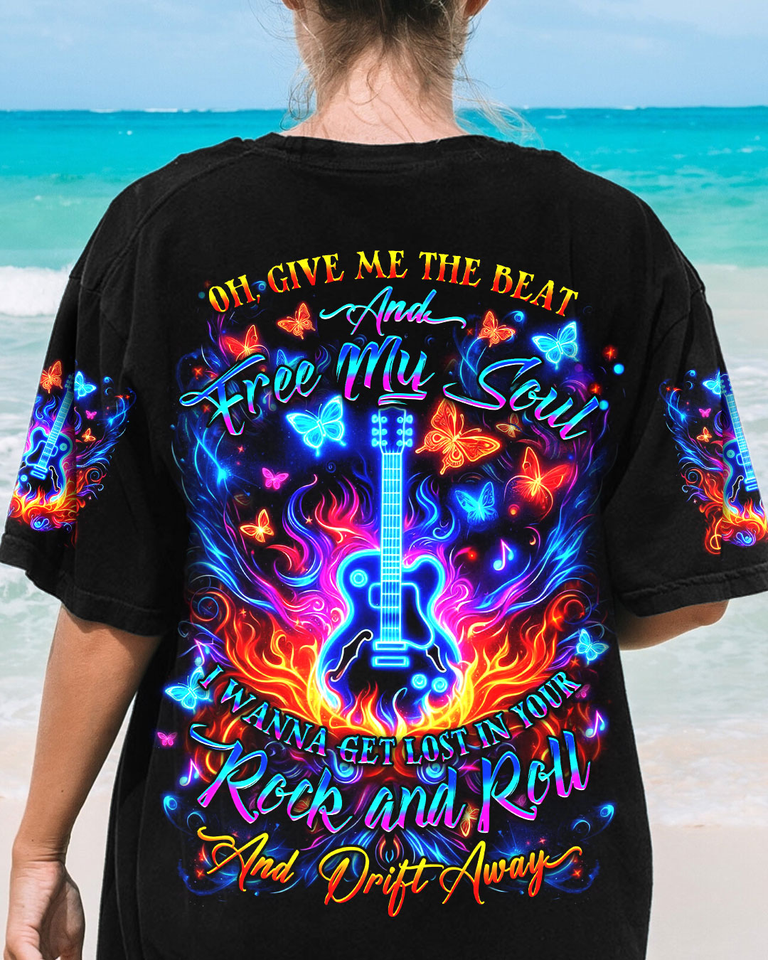 GIVE ME THE BEAT GUITAR ALL OVER PRINT