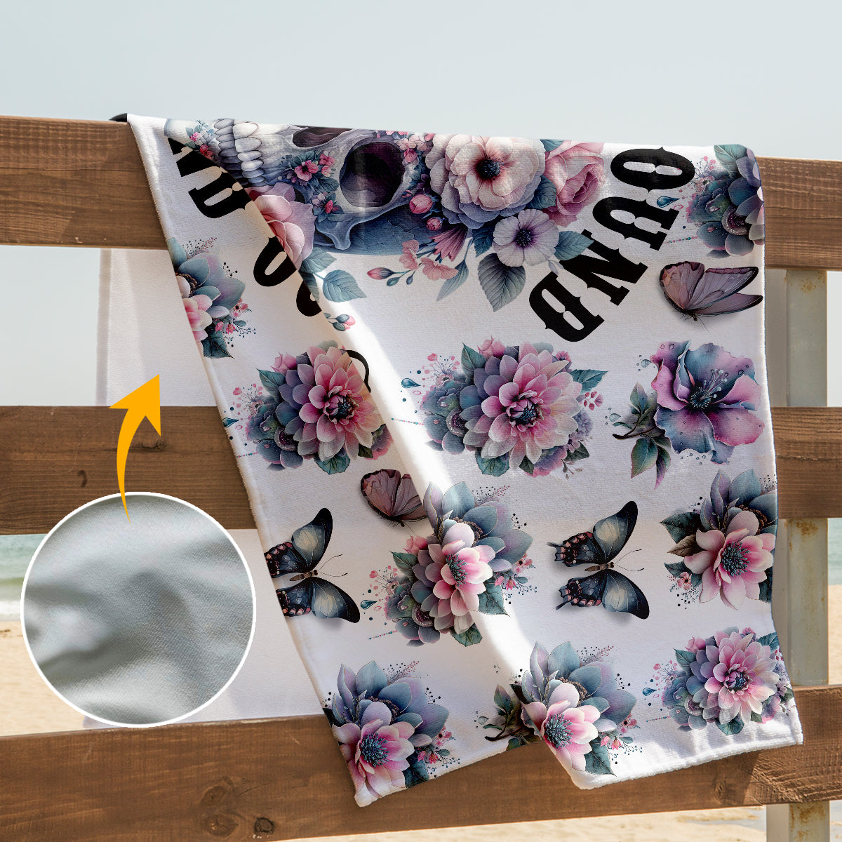 Fuck Around and Find Out - Personalized Skull Quick-dry Beach Towel/Bath Towel