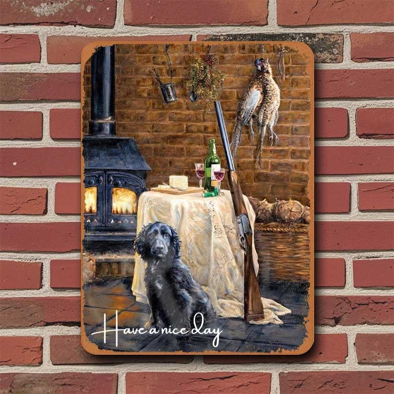 Afternoon Cabin Metal Sign