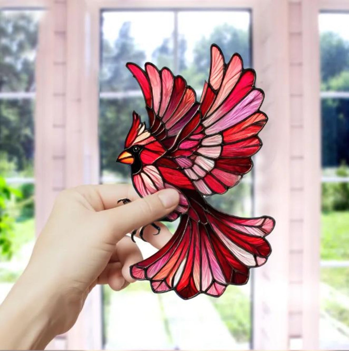 Red Cardinal Acrylic Window