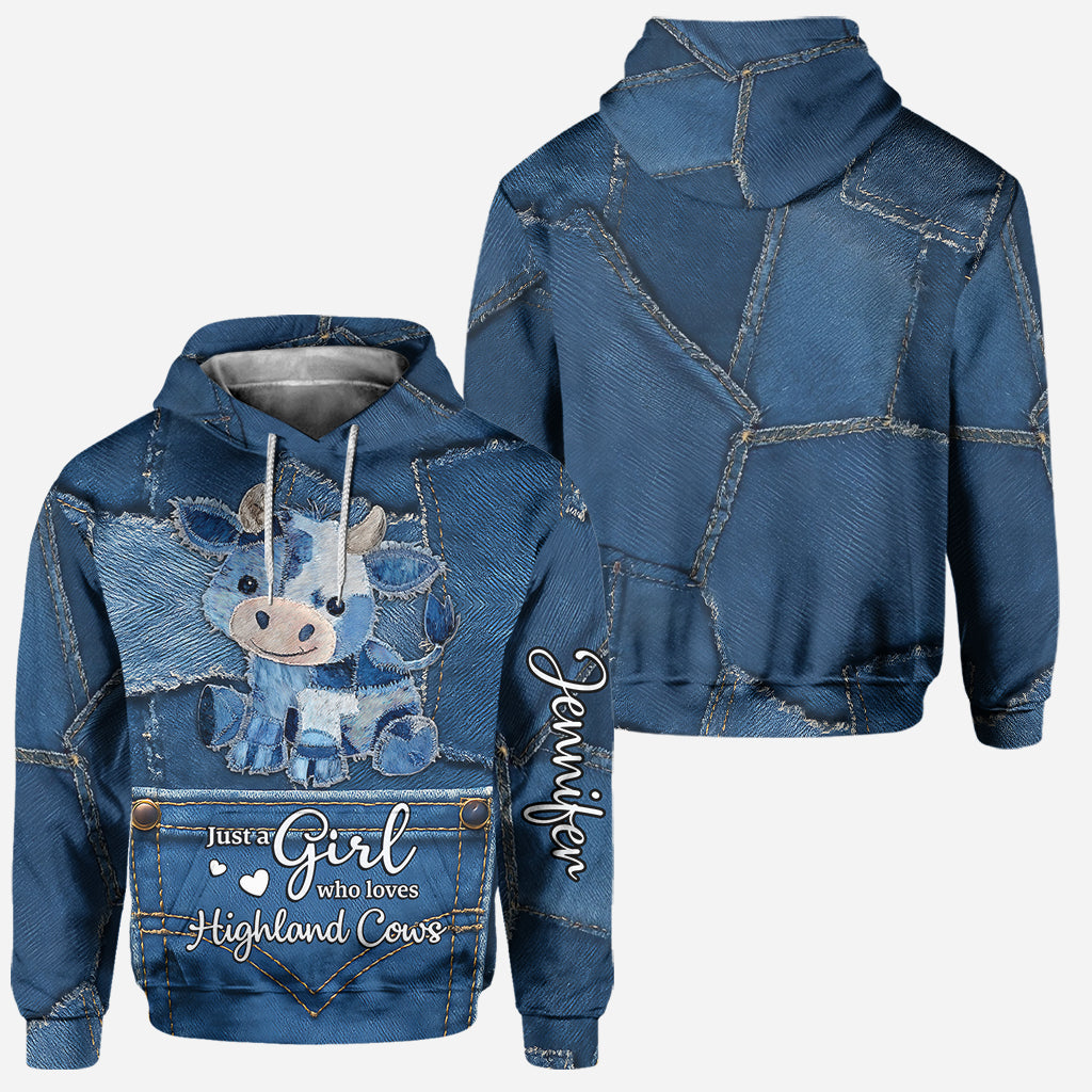 Loves Highland Cow - Personalized Hoodie and Leggings
