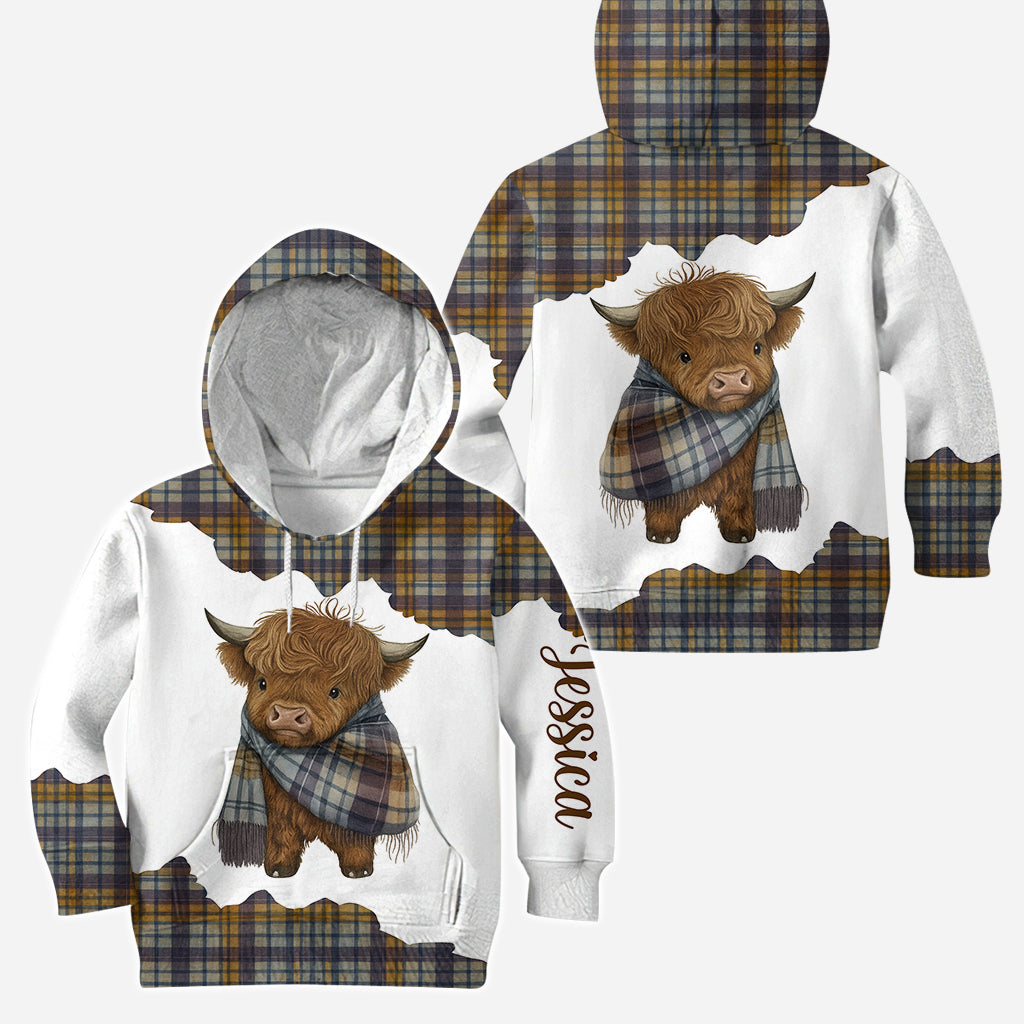 Cute Highland Cow - Personalized Hoodie and Leggings