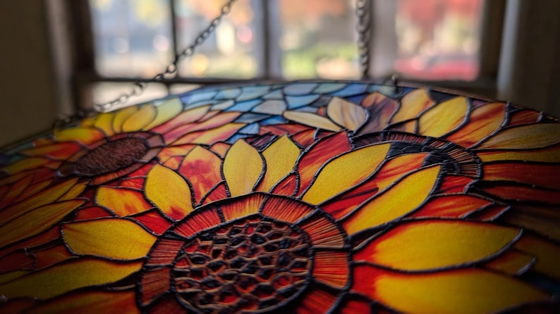 Sunflowers: Stained Glass Style Suncatcher