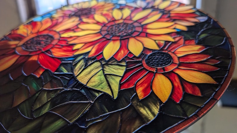 Sunflowers: Stained Glass Style Suncatcher