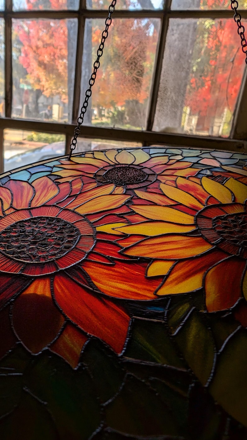 Sunflowers: Stained Glass Style Suncatcher