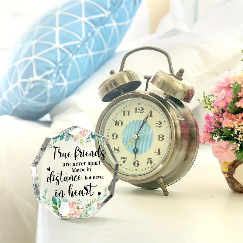 True Friendship Are Never Apart Acrylic Plaque - Gift For Friend