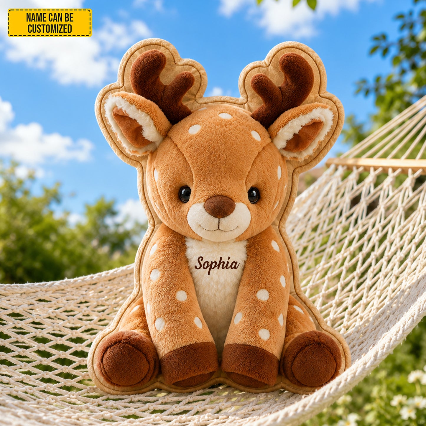 Personalized Reindeer Custom Shaped Pillow