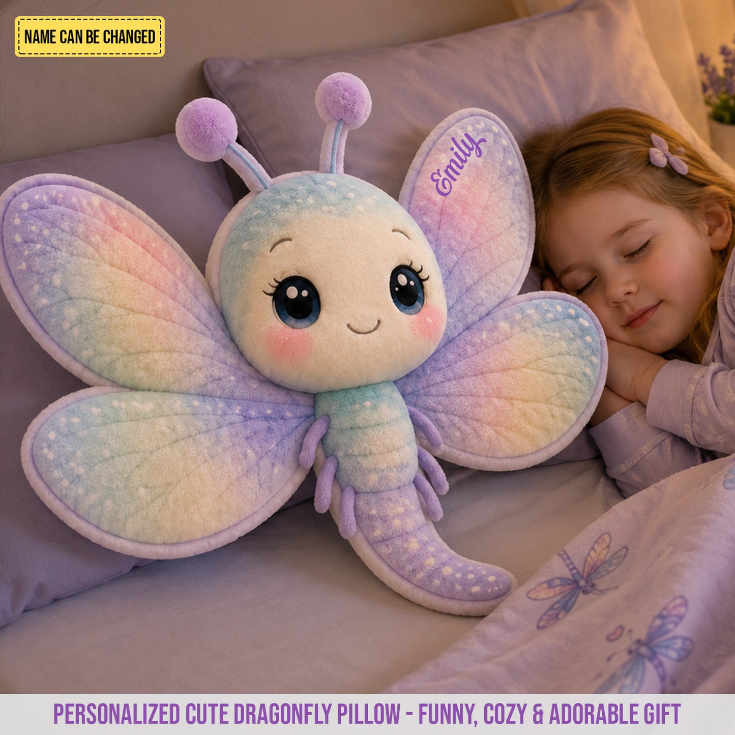 Personalized Cute Dragonfly Custom Shaped Pillow