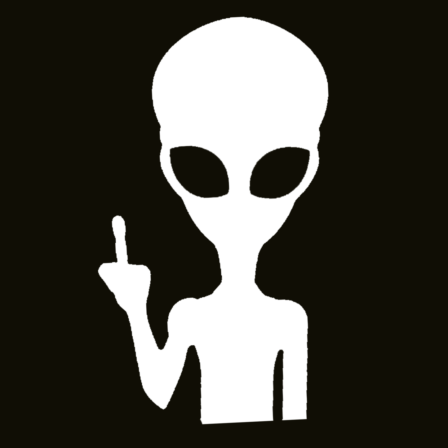 Alien Says No – UFO Vinyl Sticker