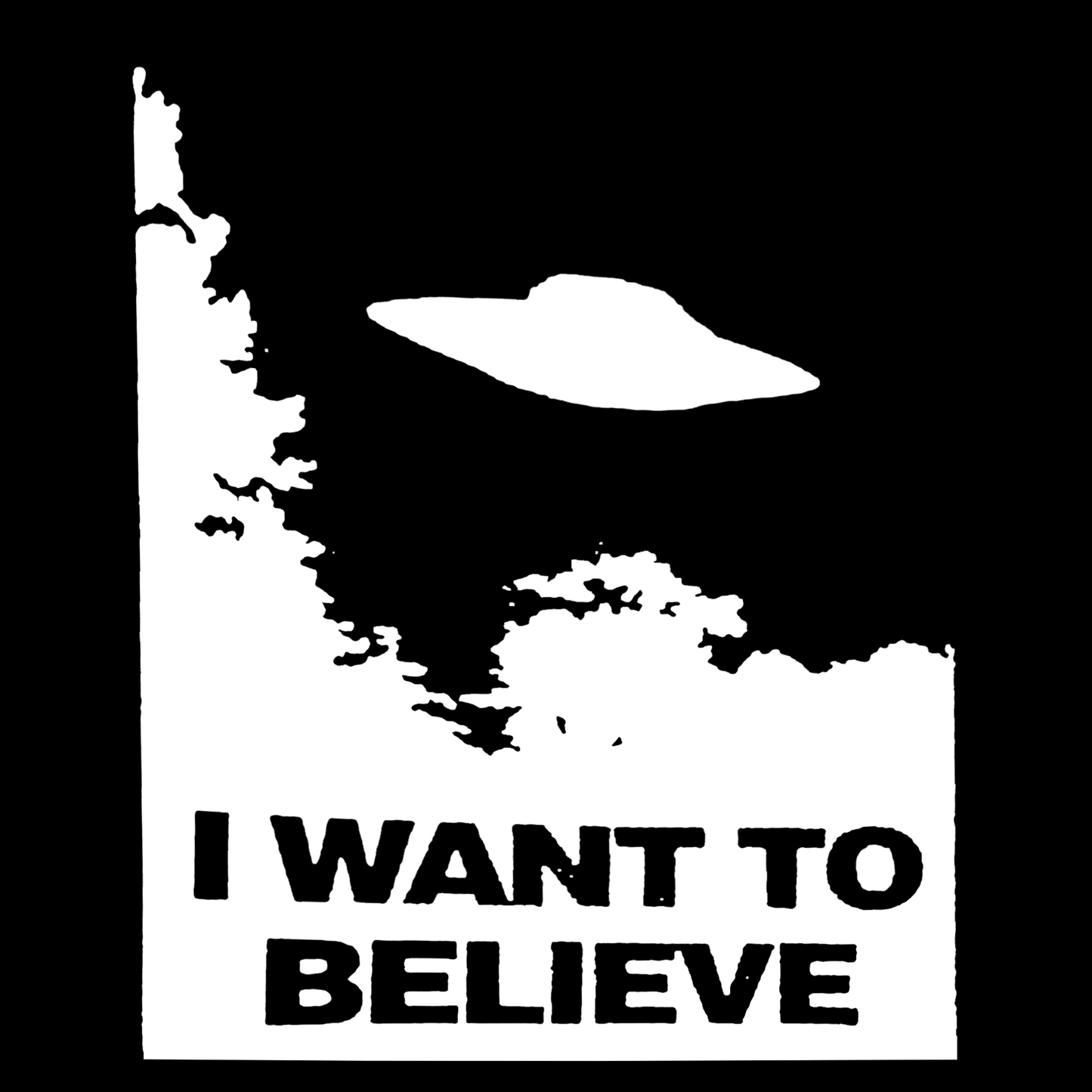 I Want to Believe – UFO Sticker
