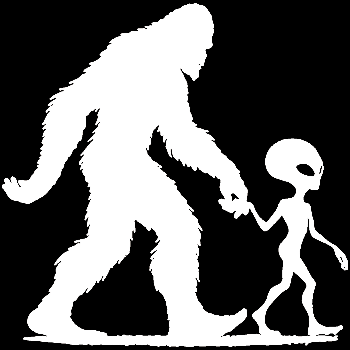 Bigfoot and Alien Stickers