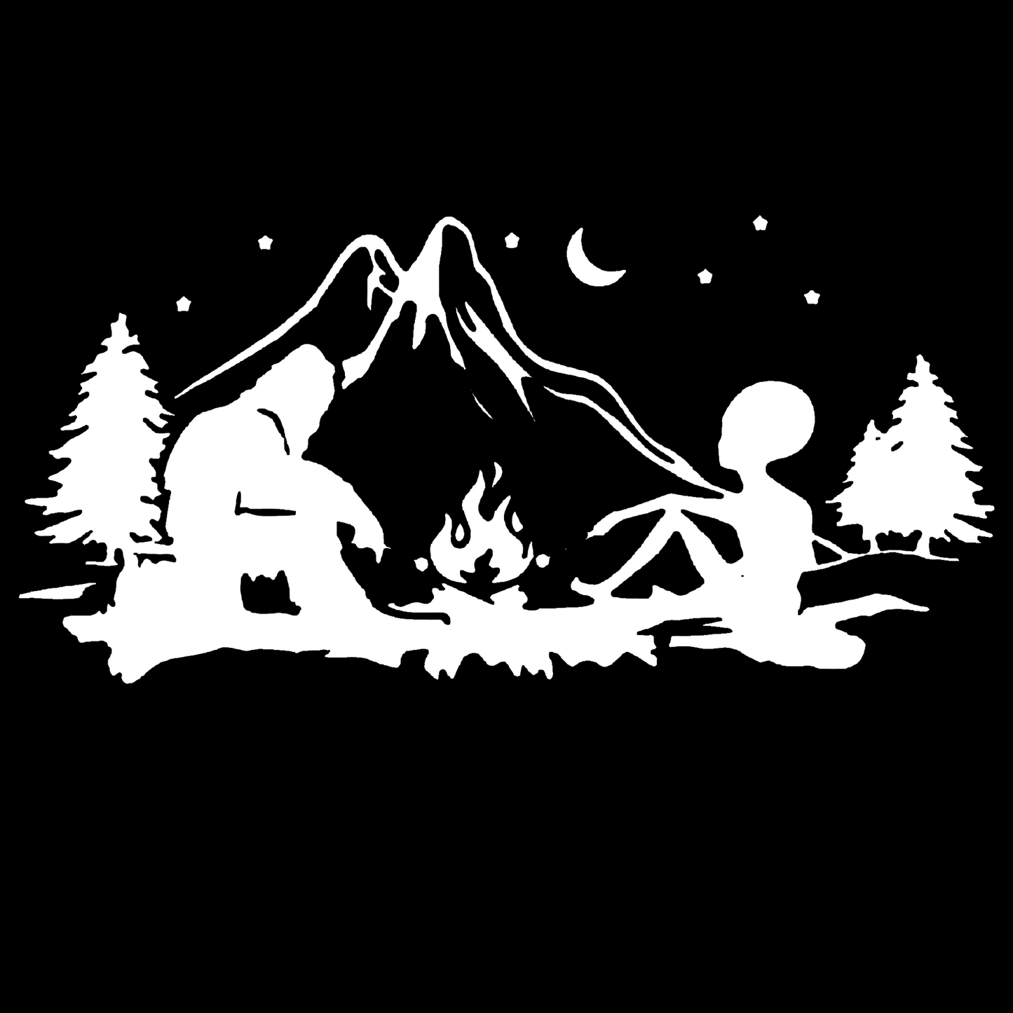 Alien & Bigfoot Campfire Sticker