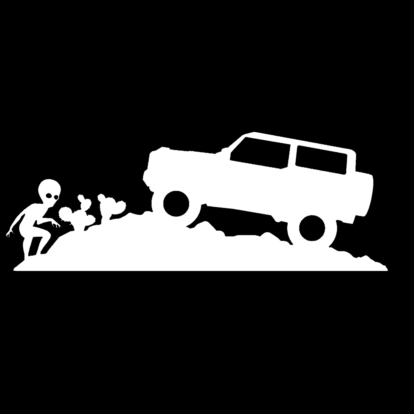 UFO & Alien Desert Encounter Sticker