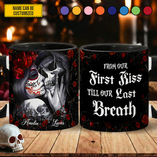 From Our First Kiss - Personalized Tatoo Couple Accent Mug