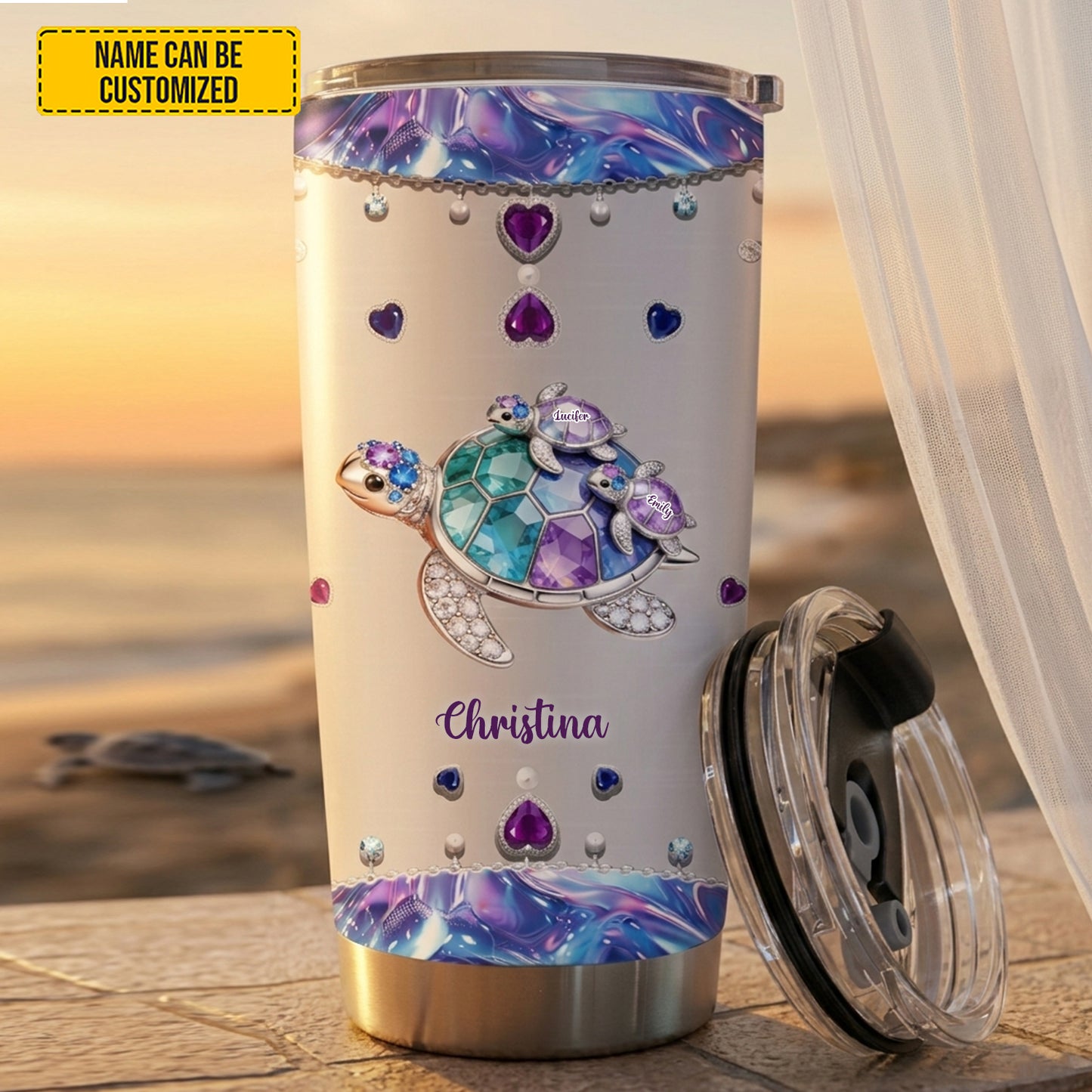 Nana Turtle Gift For Mom Grandma – Personalized Grandma Tumbler
