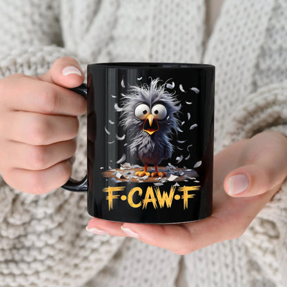 Chicken Funny, F-Caw-F, Personalized Black Mug